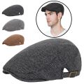 Autumn Winter beret Hats for Men Casual Newsboy Cap Fashion Keep Warm Berets Retro Herringbone Flat Cap TDad Hats Gorras. 