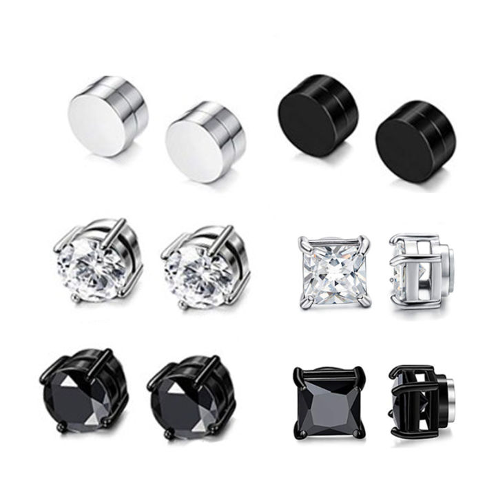 2pcs%20Punk%20Mens%20Strong%20Magnet%20Magnetic%20Ear%20Stud%20Set%20Non%20Piercing%20Earrings%20Cross%20Earrings%20Gift%20For%20Boyfriend%20Lover%20Jewelry%20-%20Image%203