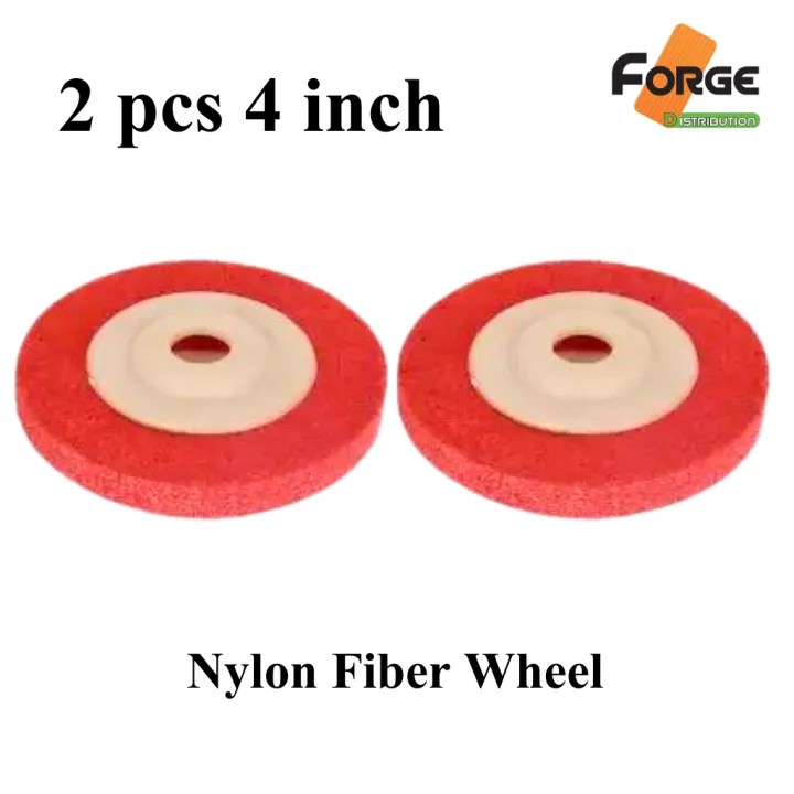 2 Pcs 4 inch Nylon Fiber Buffing Polishing Wheel Sanding Abrasive Disc ...