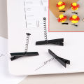 10Pcs Black Metal Pinch Alligator Hair Clips 40mm With Wire Coil Spring Craft Hairpin For Fashion Party Favor Children Toy Yao Store.