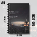 Notebook Black Vision Aesthetic Design Writing Journal Pad K788.