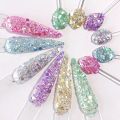 4g Sparkly Dot Laser Nail Art Glitter Bright Holographic Sequins Mirror Chunky Flakes 3D Mixed Paillette Manicure DIY Supplies. 