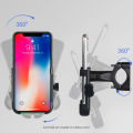 Gristel C1 Aluminum Allay Metal Bike Mobile Holder For mobile phone bracket motorcycle bicycle takeaway rider -Black Easy to Use an.
