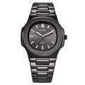 Stainless Steel Wrist Matte Quartz Watch For Men-Black - Watch For Men.