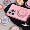 Creative Fashion Universal Mobile Phone Round Magnetic Bracket Sweet Fresh Fruit Romantic Bow Knot Cartoon Animals Kitten Lovely Bow Magnetic Bracket. 