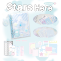Pvc Envelope Series Girl Heart Star Book Unique 148*192mm Snap Button Diary Book Diy Detachable Notebook for Stationery Enthusiasts Personal Journaling School Or Office Supplies Creative Writing Gift. 