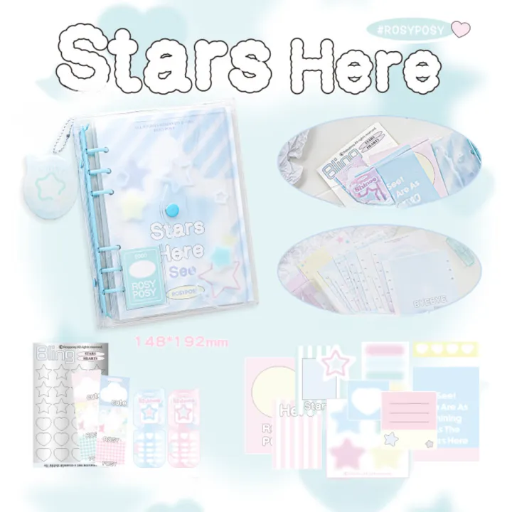 Pvc%20Envelope%20Series%20Girl%20Heart%20Star%20Book%20Unique%20148*192mm%20Snap%20Button%20Diary%20Book%20Diy%20Detachable%20Notebook%20for%20Stationery%20Enthusiasts%20Personal%20Journaling%20School%20Or%20Office%20Supplies%20Creative%20Writing%20Gift%20-%20Image%204