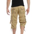 Dropsping Summer New Calf-Length Cargo Pants Men Cotton Casual Outdoor Trousers ckets Solid  Casual Pants For Man. 