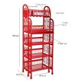 Classic Queen Kitchen Rack With Tray 5 Step Red - Add Functionality And Style To Your Kitchen With This Classic Queen Kitchen Rack Featuring A Tray And 5 Steps, In Vibrant Red Color.. 