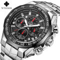 WWOOR /8868 Cross border Hot Selling Seven Needle Men's Sports Steel Belt Quartz Waterproof Watch Wholesale Manufacturer Direct Sales.
