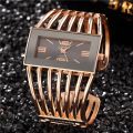 Women's Fashion Quartz Watch Girls' Hollow Out Bracelet Creative Metal Lady Versatile Trend Wristwatches. 