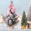 Mini Christmas Tree Decor Bowtie Small Table Centerpiece Desktop Xmas Tree Xmas Gifts for Desktop. 