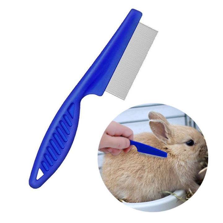 Rabbit Grooming Brush Small Pet Hair Remover Flea Comb Shampoo Bath Brush for Rabbit Hamster Guinea Pig Cleaning Tool