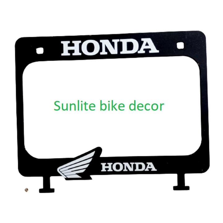 Number Plate or Licence Plate Frame Holder top cover for Honda Motorcycle
