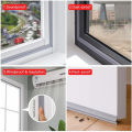 2 Meters Nylon Door Window Sealing Strip Waterproof Pu Foam Anti-mold Self-adhesive Strip Tape DIY Window Dust Proof Gap Filler/ Sealing Strips for Door Bottom Sliding Windows.