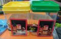 2 Pcs Multicolor Plastic Spice Jar Set.