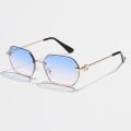 Retro Metal Polygon Sunglasses For Women Men Irregular Brand Design High Quality Driving Black Square Shades Eye Glasses UV400.