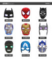 Avengers Marvel Iron Man Flip FX Mask with Flip-Activated Light Effects for Costume and Role-Play Dress Up,BAT MAN ,SPIDER MAN /CAPTAIN /IRON MAN Mask With Lights. 