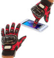 Pro Bike Full Finger Hand Gloves With Screen Touch For Biker - Red - Hand Gloves For Bike.