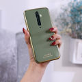 For OPPO Reno 2F Case Silicone Soft Back Covers Electroplated Avocado Green Glitter Full Protector For s OPPO Reno2 F Back Cover. 
