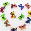 5 PCS Two -layer Colorful luminous butterfly small night lamp flash simulation butterfly lamp Encounter.