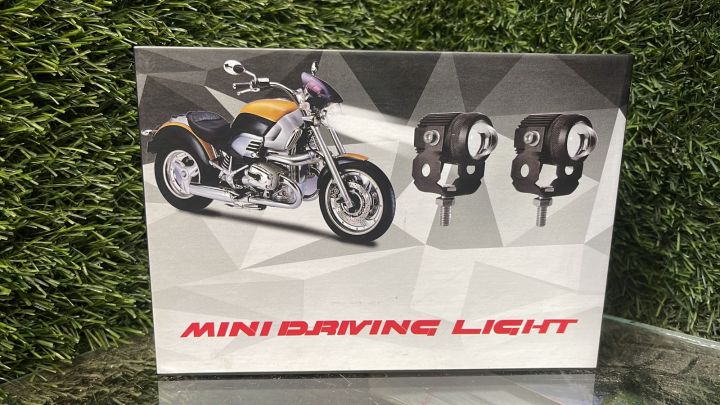 Mini Driving Light for Motorcycle LED Headlight High and Low Motor Lens Double Color White/Yellow Anti Fog Head Light for Motorcycle/Car