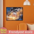 COD Sea Wave Painting By Number Kit Acrylic Paints Set DIY Handpainted Drawing. 