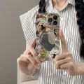 Creative Cartoon Cat Dog Phone Case For iPhone 15 14 13 12 11 Pro Max Silicone Shell With Mirror Back Cover. 