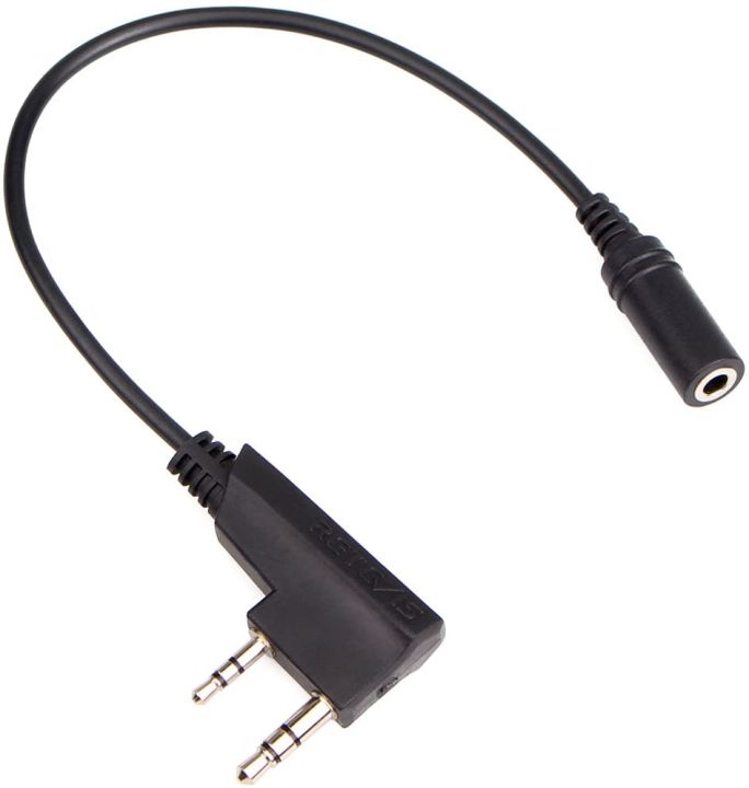 Retevis%202%20Pin%20to%203.5mm%20Earpiece%20Adapter%20Cable%20for%20Baofeng%20BF-888S%20Arcshell%20AR-5%20BTECH%20H-777%20RT21%20RT22%20RT27%20RT7%20H-777S%20RT28%20RT68%20RT19%20RT18%20,%202%20Way%20Radio%20Headset%20Adapter%20-%20Image%206