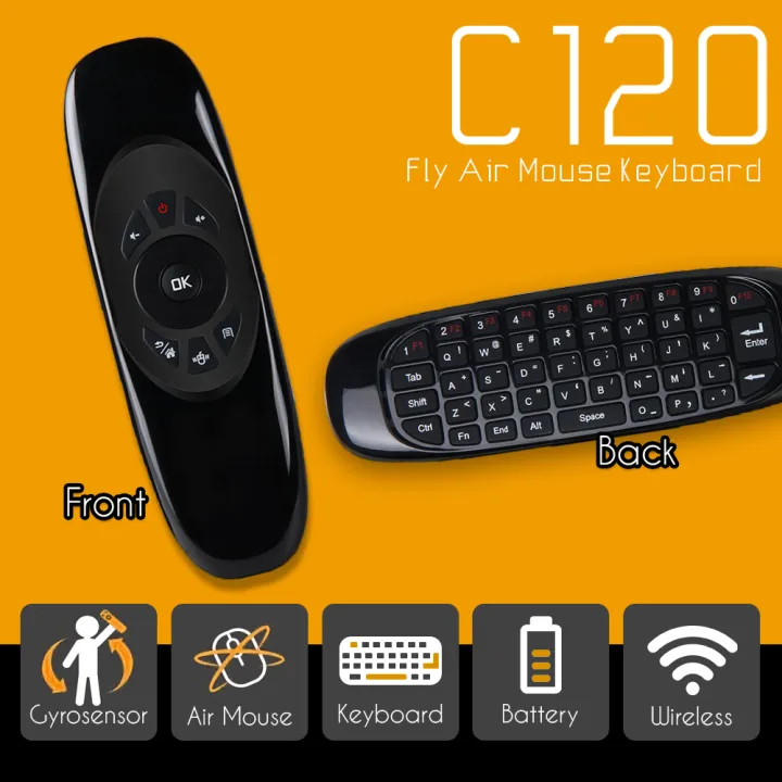 Air Mouse For Android TV Box / Smart TV Box - Wireless C120 Gyroscopic Fly Air Mouse Keyboard