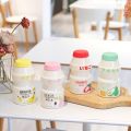 450ml Yogurt Plastic Cute Water Bottle With Straps Carton Kawaii Tour Fruit Drinking Yakult Shape Milk Portable Kids/Girl/Adult.