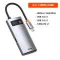 Baseus USB Type C HUB USB C to HDMI-compatible RJ45 SD Reader PD 100W Charger USB 3.0 HUB For MacBook Pro Dock Station Splitter. 