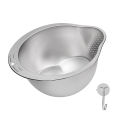 Rice Washer Strainer Bowl Stainless Steel Rice Washing Bowl Rice Sieve Colander Fruit and Vegetable Strainer Kitchen Tools. 