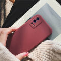 Tokifu For OPPO A55 4G Back Cover Matte Simple Solid Color Soft Silicone TPU Case +Lanyard. 
