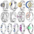 High Quality Original Rings 925 Sterling Silver Star Moon Butterfly Ring Suitable Birthday Anniversary Gift For Wife or Friend.