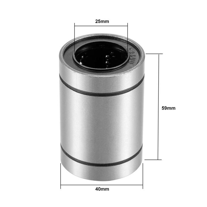 Linear%20Ball%20Bearings,%2025mm%20Bore%20Dia,%2040mm%20OD,%2059mm%20Length%20(LM25UU%20Pack%20of%204)%20-%20Image%205