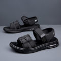 Air Cushion Height Increasing Sandals Men's Outerwear2023Summer New Sports Casual Beach Shoes Men's Driving Sandals Fashion.