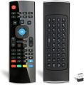 2.4G Wireless Air Mouse Voice Control Remote with Keyboard and Backlight for pc and android tv - Black. 
