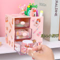SimpleinsWind Transparent Desktop Storage Box Drawer Student Stationery Pen Holder Dorm Sundries Compartmented Storage Boxes. 