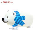 3D Sitting Bear Holding Cake Foil Balloon Baby Birthday Photo Props Cartoon Baby Shower Wedding Birthday Party Gift Balls SnowWhite. 