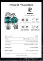 POEDAGAR 930 Business Luminous Stainless Steel Quartz Men’s Watch- Silver Blue & Rose Gold.