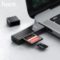HOCO 2in1 Card Reader USB 3.0 2.0 SD Micro SD/TF Card Memory Reader Multi-card USB Writer Adapter Flash Drive Laptop Accessories(USB2.0).