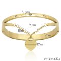 Design Luxury Brand Bracelet Women Hanging Heart Label Forever Love Pulseira Titanium steel Bangle Bracelets For Women Jewelry.