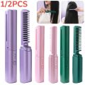 Small Hair Straightener Heating Comb Straightener for Wig USB Hair Curler Hot Comb Wet and Dry Hair Heating Brush Styling Combs. 