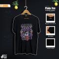 Men's Stylish Black Printed Cotton Soft Comfortable Short Sleeve Casual Anime T-Shirt. 