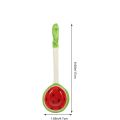 Large Cereal Bowl Scoop Watermelon Strawberry Shaped Hand Painted Ramen Spoon Long Handle Cute Kitchen. 