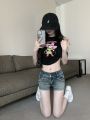American Hot Girl Liu Ding Low Waist Denim Super Short Shorts Women's Summer New Slim Slimming Sheath Hot PantsinsTide.