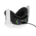 VR Face Pad Cover With Cooling Fan Comfortable VR Goggles Glasses Headband With RGB Light Compatible For Oculus Quest 3 VR Headset. 