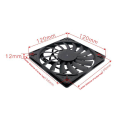 2X Mute 120mm 12cm PWM Cooling Fan Slim 12mm, 120X120X12mm DC 12V 0.20A 1400RPM Computer PC Case Chassis Cooler Quiet. 