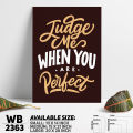 Premium Quality - Don't Judge - Motivational Wall Canvas Wall Decoration Poster For Wall - WB2363 - Stickyfy - Couture - High-end.